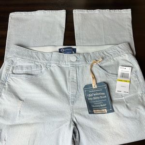 Democracy Pin striped Itty Bitty Boot Distressed Pant